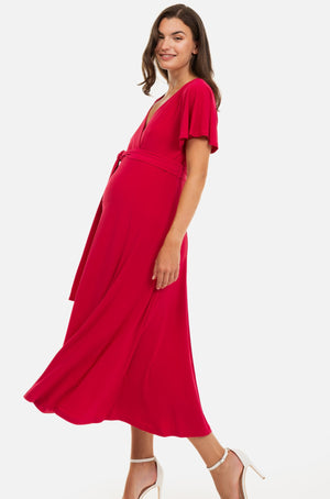 Μακρύ φόρεμα εγκυμοσύνης και θηλασμού σε γραμμή Α -  - soonMAMA - Η σωστή προσθήκη στην κομψή και άνετη εγκυμοσύνη! - Παλτά για έγκυες