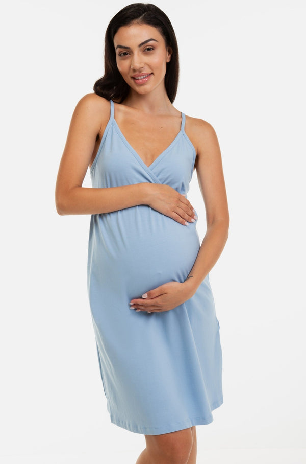 Βαμβακερό νυχτικό εγκυμοσύνης και θηλασμού -  - soonMAMA - Η σωστή προσθήκη στην κομψή και άνετη εγκυμοσύνη! - Παλτά για έγκυες
