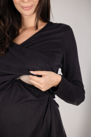 Κρουαζέ μπλούζα εγκυμοσύνης και θηλασμού -  - soonMAMA - Η σωστή προσθήκη στην κομψή και άνετη εγκυμοσύνη! - Παλτά για έγκυες